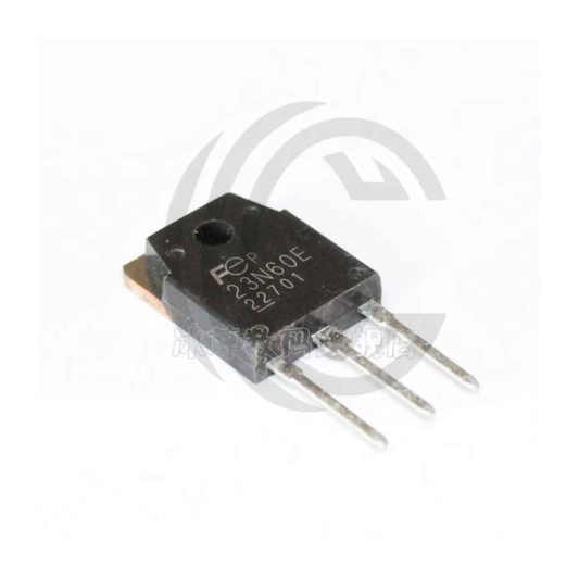 23N60E power transistor component with three metal pins by The Component Centre