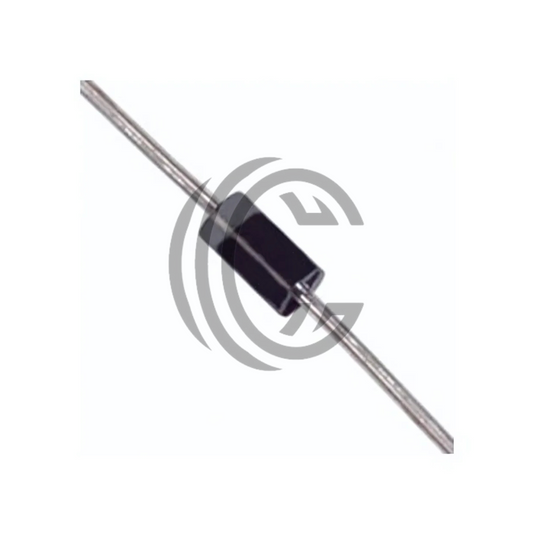FR107 diode component with black cylindrical body and metal leads from The Component Centre