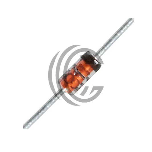 1N4733A electronic diode component with glass body and metal leads from The Component Centre