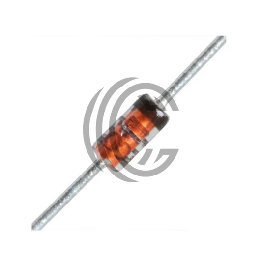 1N4744A diode electronic component with glass body and metal leads from The Component Centre