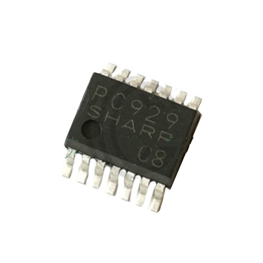 PC929 integrated circuit chip from The Component Centre with 14 pins for electronic applications