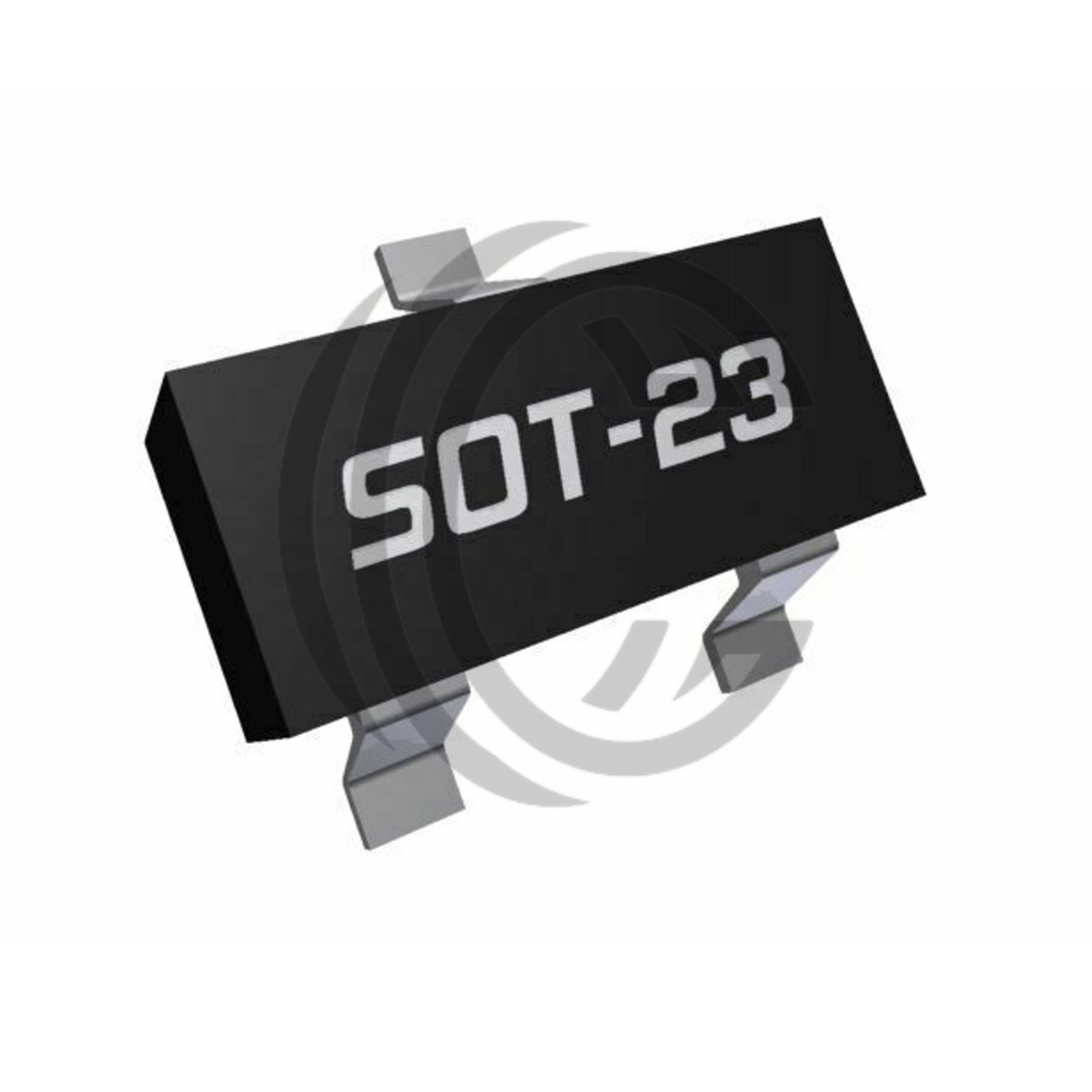 L44 SOT-23 small surface mount transistor package with three metal leads