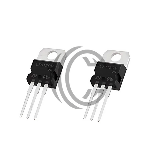 L7912 voltage regulator transistors with three metal pins and mounting hole from The Component Centre