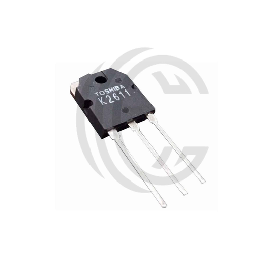 Toshiba 2SK2611 transistor with three metal legs for electronic circuit applications