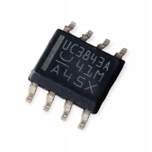 UC3843 integrated circuit chip with 8 pins from The Component Centre for electronic applications