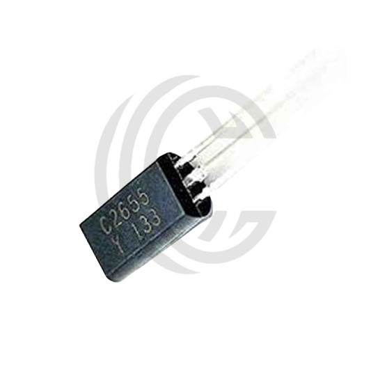 2SC2655 transistor component with three metal leads for electronic circuit applications