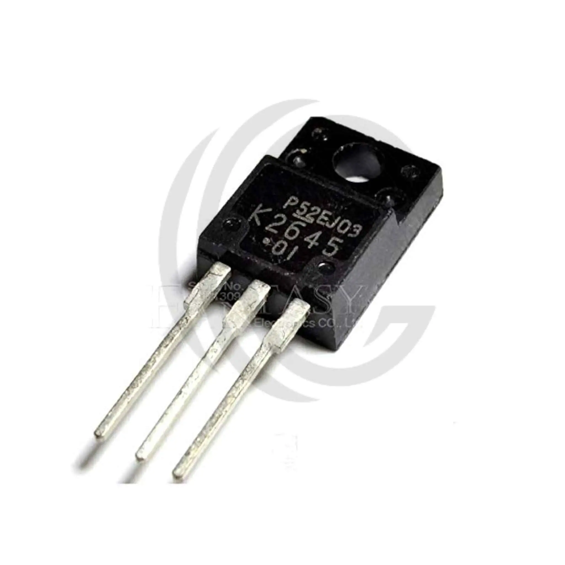 2SK2645 transistor electronic component with three metal leads