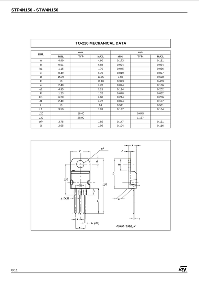 STW4N150 N-Channel MOSFET – Best Price in Pakistan