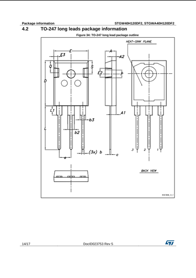 STGW40H120DF2 IGBT | 1200V 40A In Pakistan