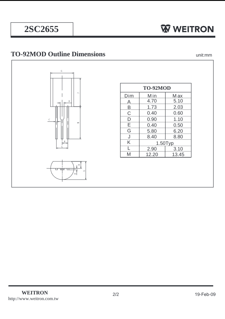 2SC2655 NPN Transistor C2655 TO-92 | Best Price in Pakistan