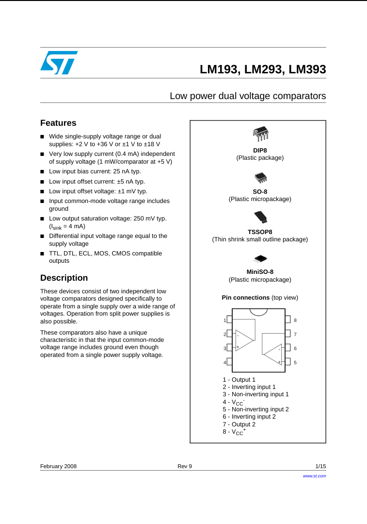 LM393 Dual Comparator IC Price in Pakistan