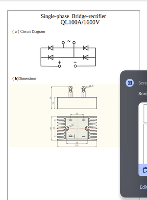 QL100A1600V single-phase rectifier module Datasheet