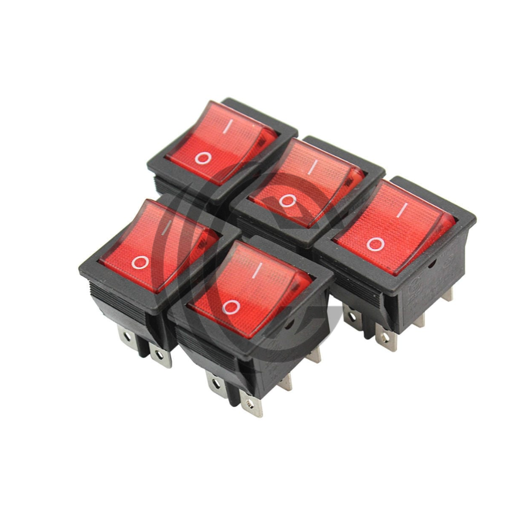 On-Off Rocker Switch 6 Pins 250V 16A - Best Price in Pakistan