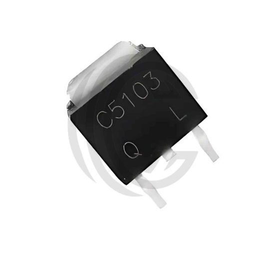 C5103 electronic component from The Component Centre with black casing and two metal leads