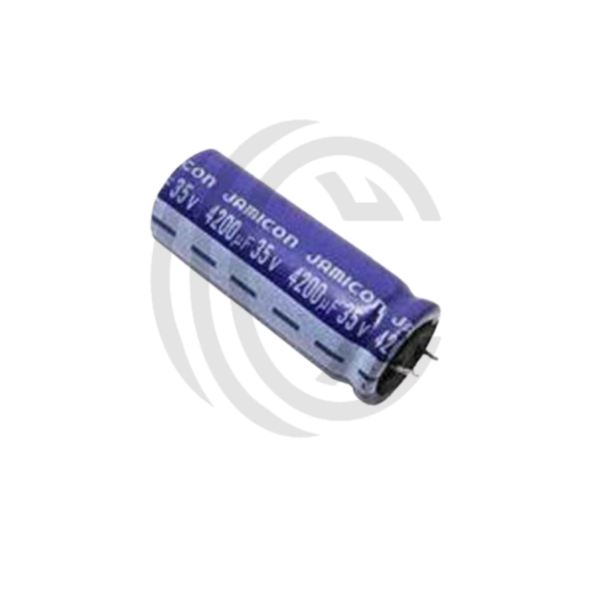 35V 4200uF Electrolytic Capacitor blue cylindrical aluminum electrolytic capacitor from The Component Centre
