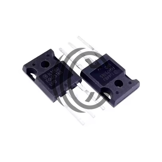 FGH75T65 power transistor components with three metal pins and black casing from The Component Centre
