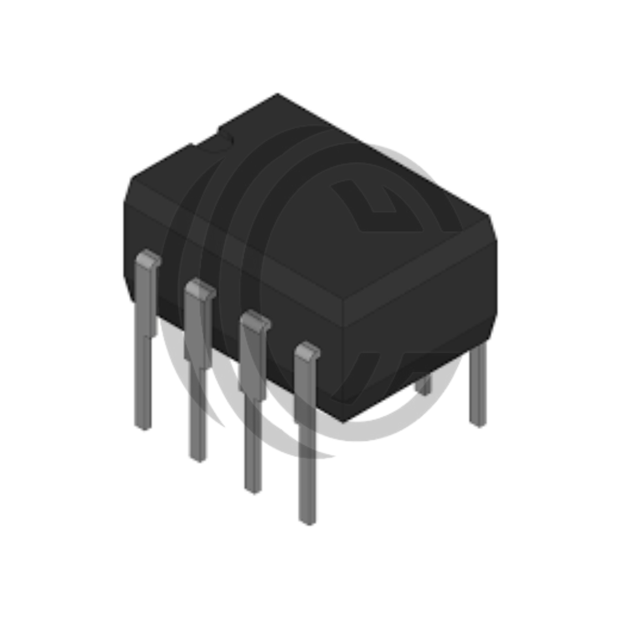 FOD3150A optocoupler integrated circuit with eight pins in black DIP package from The Component Centre