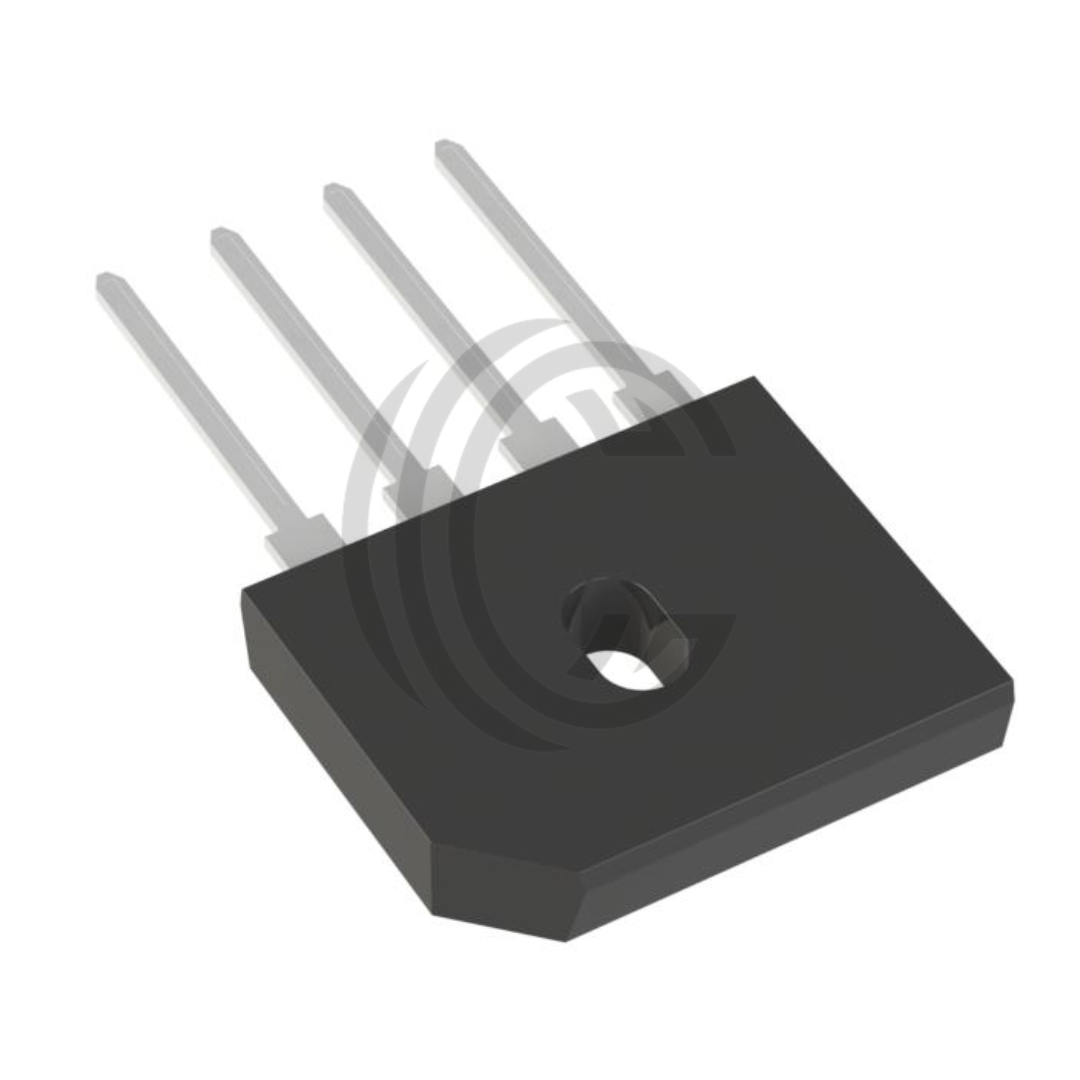 GBU808 diode bridge rectifier with four metal leads for electronic circuit applications