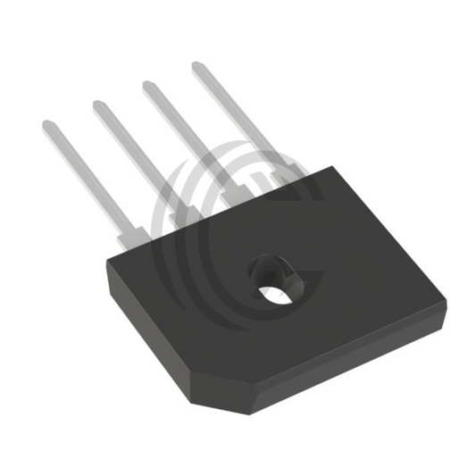 GBU808 diode bridge rectifier with four metal leads for electronic circuit applications