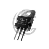 L7805 voltage regulator with three metal legs and mounting hole from The Component Centre