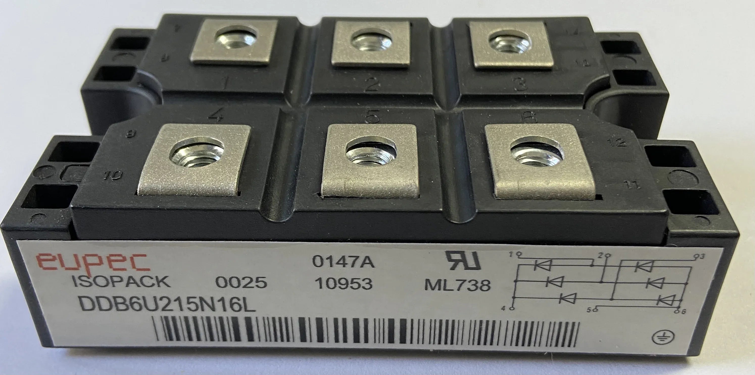DDB6U215N16L 1600V, 215A Diode Bridge Module