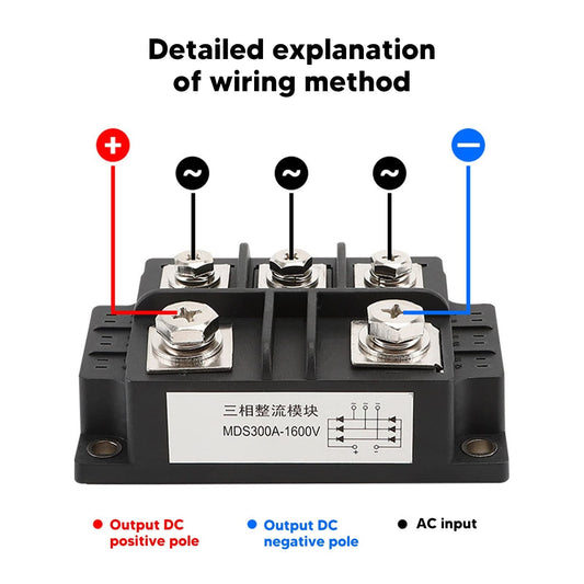 MDS 300A 1600V Three Phase Bridge Rectifier Module The Component Centre