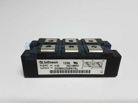 Infineon DDB6U205N16L 1600V, 205A Rectifier Module The Component Centre