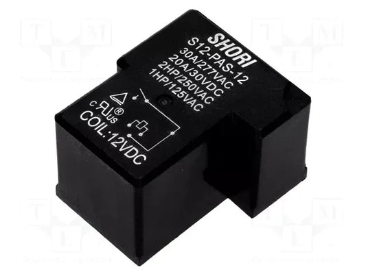 SHORI S12H-PAS-12 12V 40A Power Relay - The Component Centre