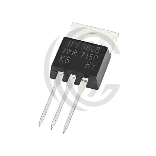 IRF3808 N-channel power MOSFET transistor with three metal pins