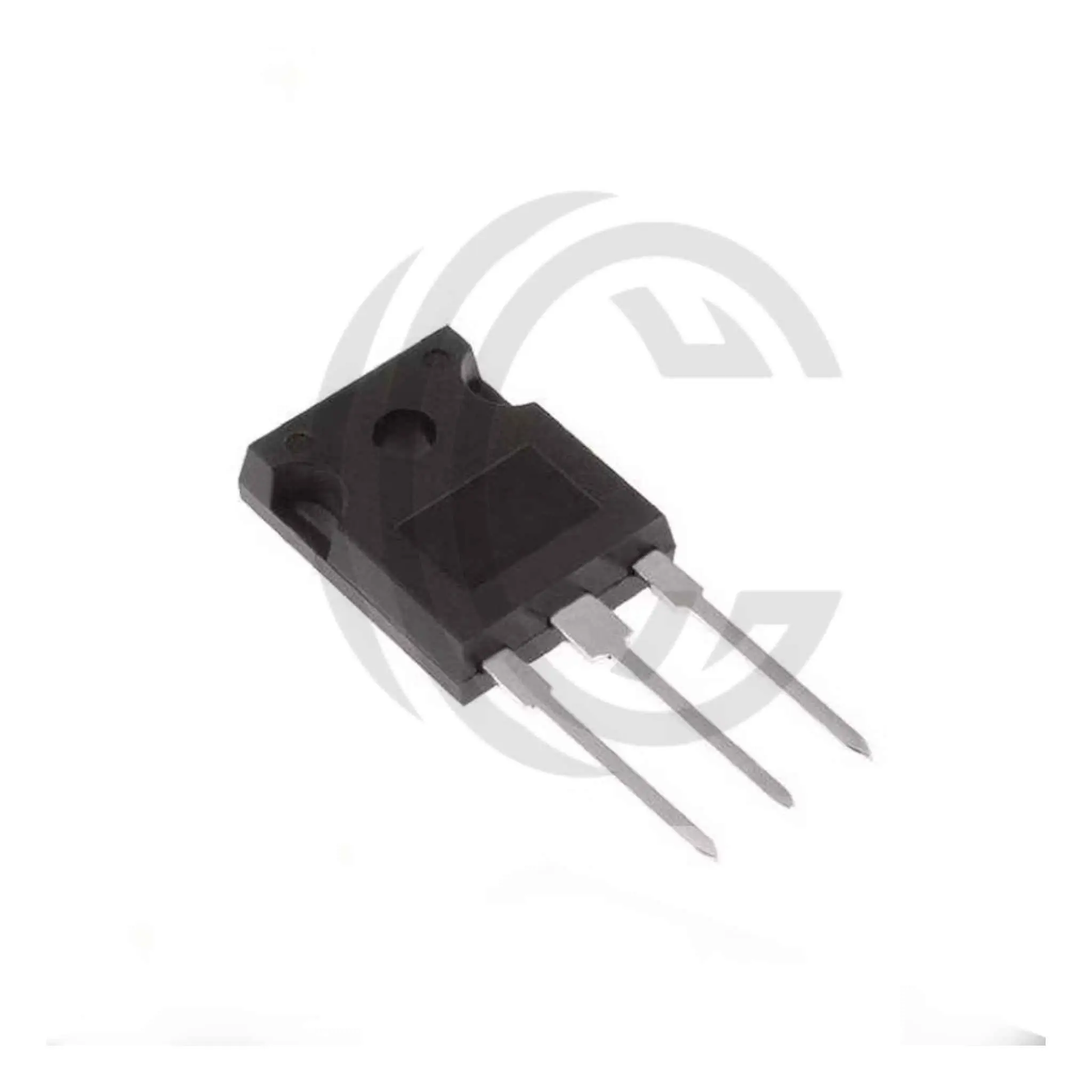 IRFP4568 transistor from The Component Centre with three metal legs and black rectangular body