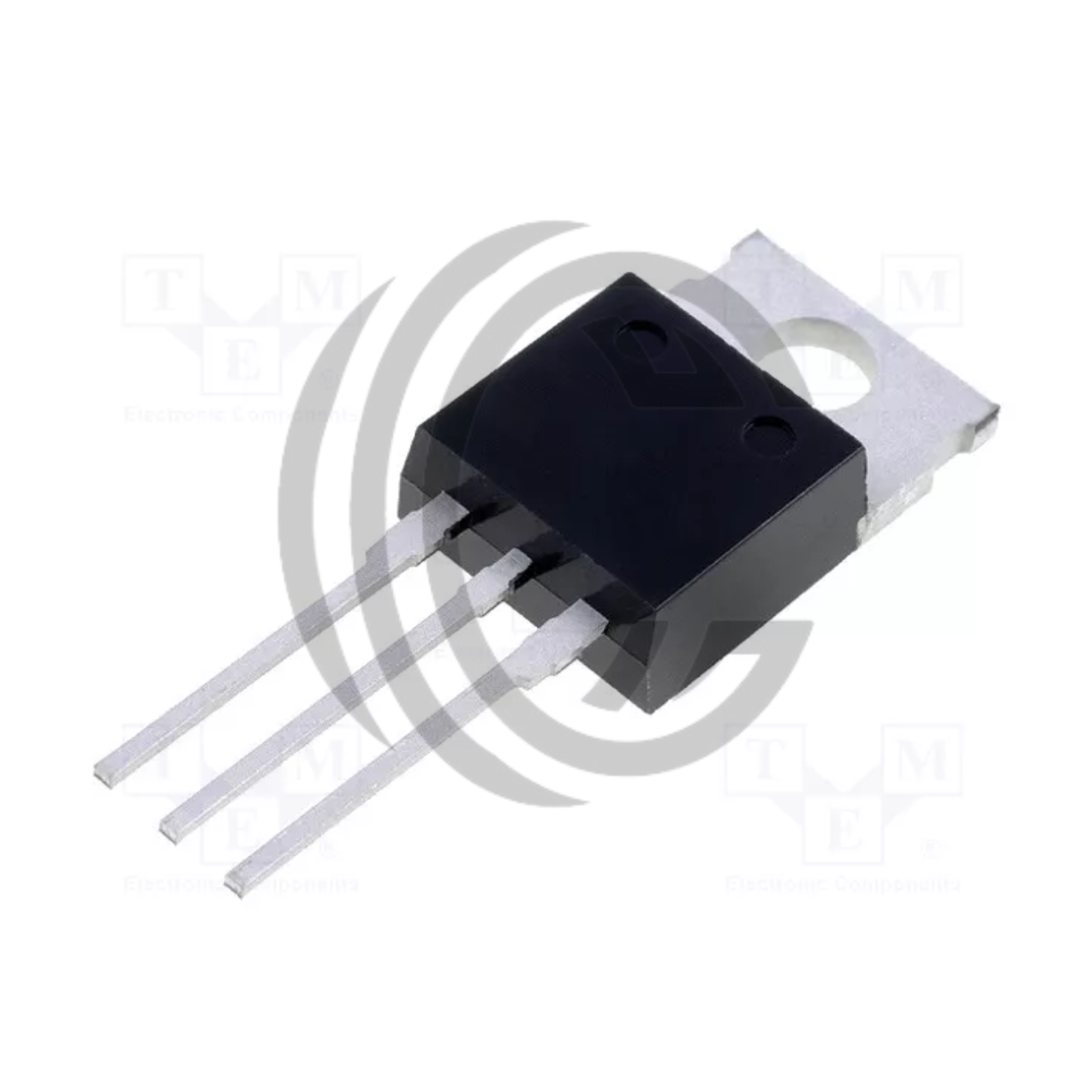 MBR3020CT diode with three metal pins and black casing by The Component Centre