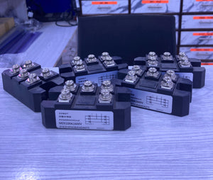 MDS100 16 high power semiconductor modules with metal terminals on gray surface