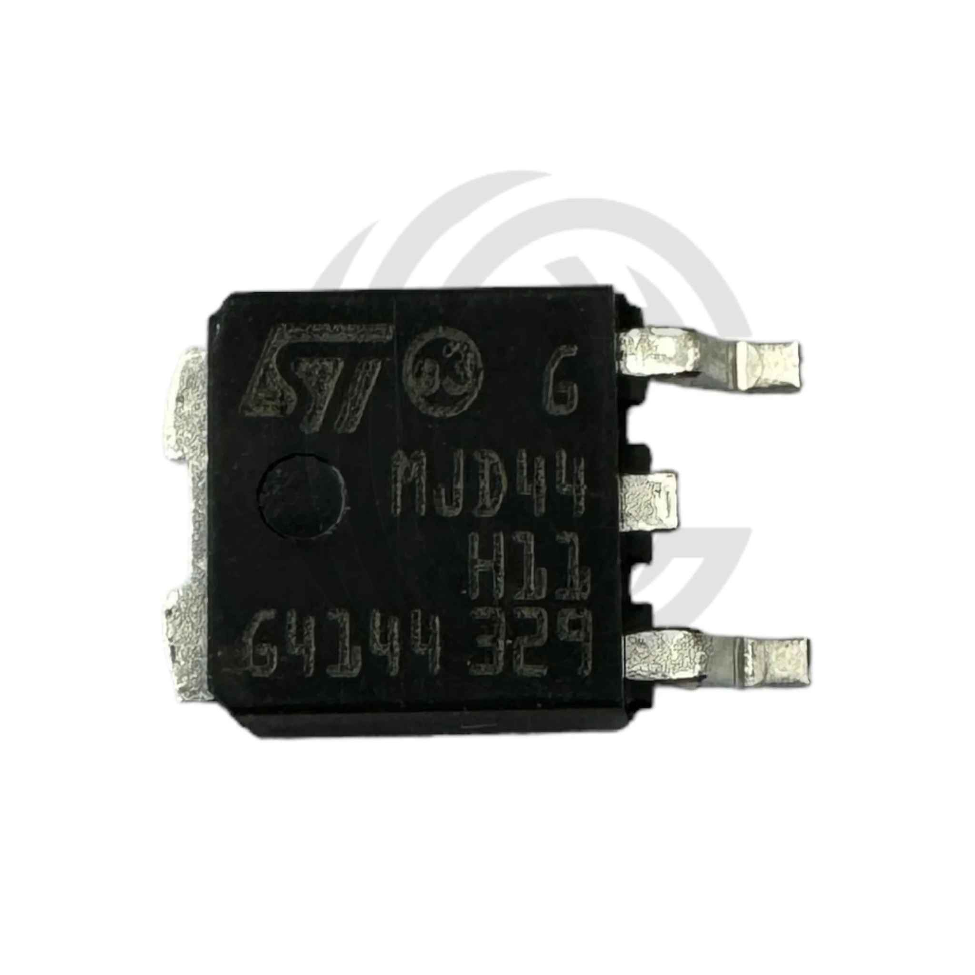 MJD44H11 transistor semiconductor component with three metal leads 