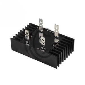 QL100A1600V solid state relay heat sink with metal connectors by The Component Centre