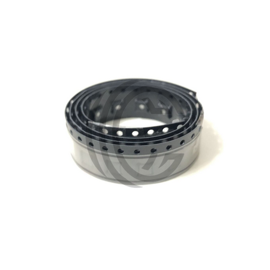 Rolled black tape strip with evenly spaced holes featuring NSI6602A from The Component Centre