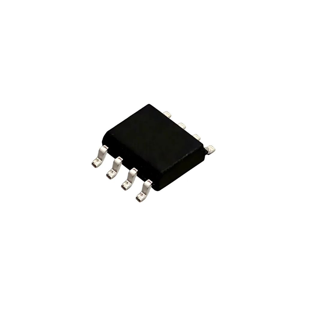 OP07 electronic component chip from The Component Centre with eight silver pins and black casing