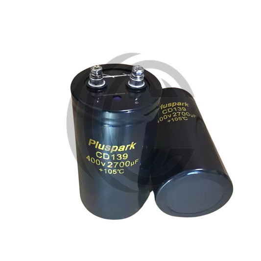 Pluspark CD139 capacitors with 2700uF 400V rating by The Component Centre