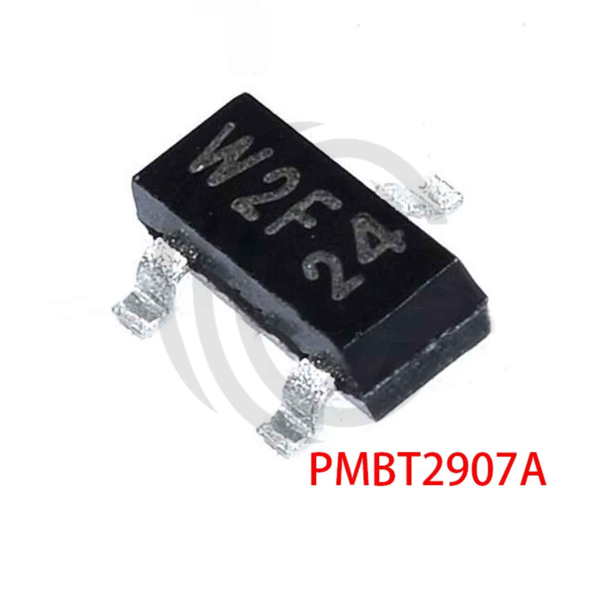 PMBT2907A transistor component with black plastic body and three silver leads from The Component Centre