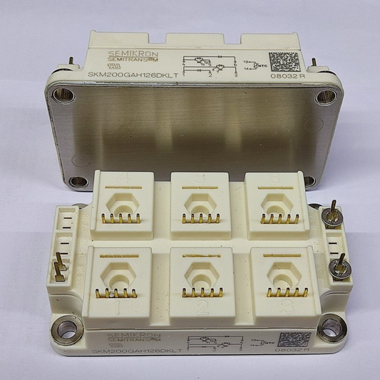 Semikron SKM200GAH123DKL power module with six connection terminals from The Component Centre