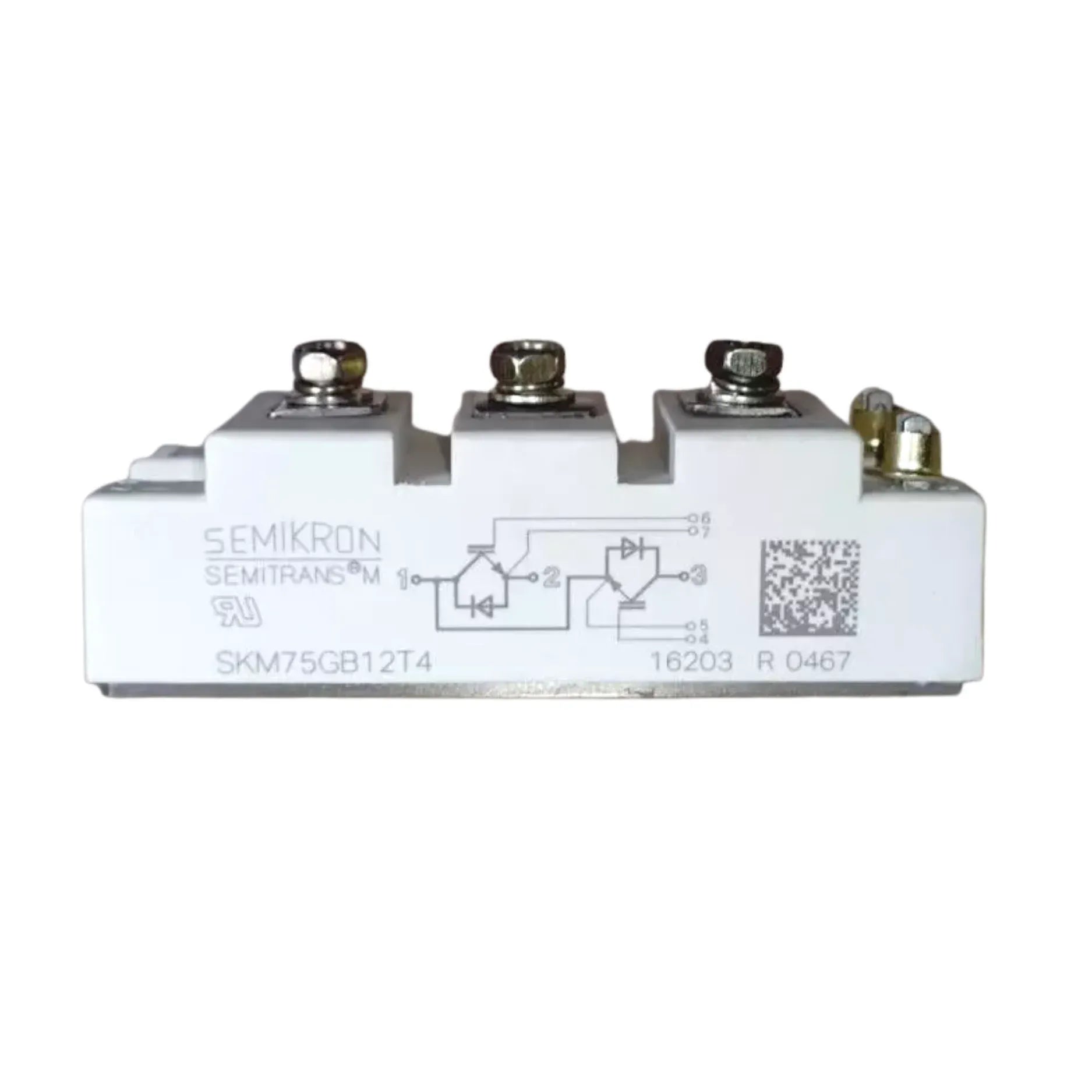 Semikron SKM75GB12T4 Power Module with three terminals for efficient power conversion