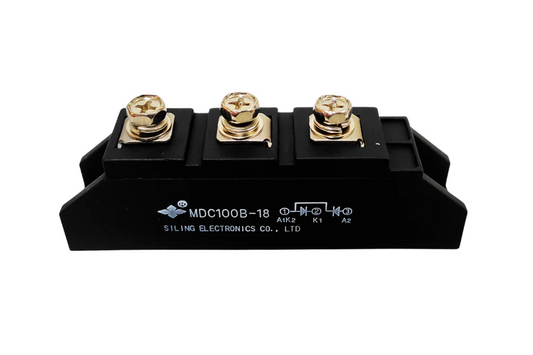MDC100B-18 Terminal Block by The Component Centre with three gold screws for secure connections