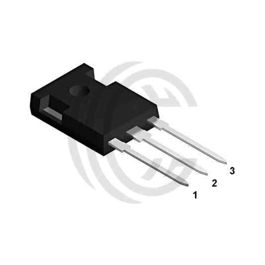 G40H65DFB transistor with three metal pins and black plastic body