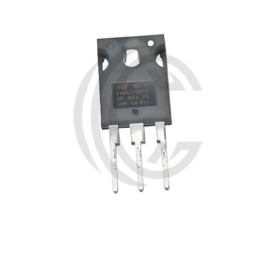 STGW40H120DF2 power transistor component with three metal legs