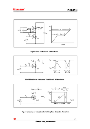 Winsemi K2611B semiconductor test circuits and waveforms schematic diagrams by The Component Centre