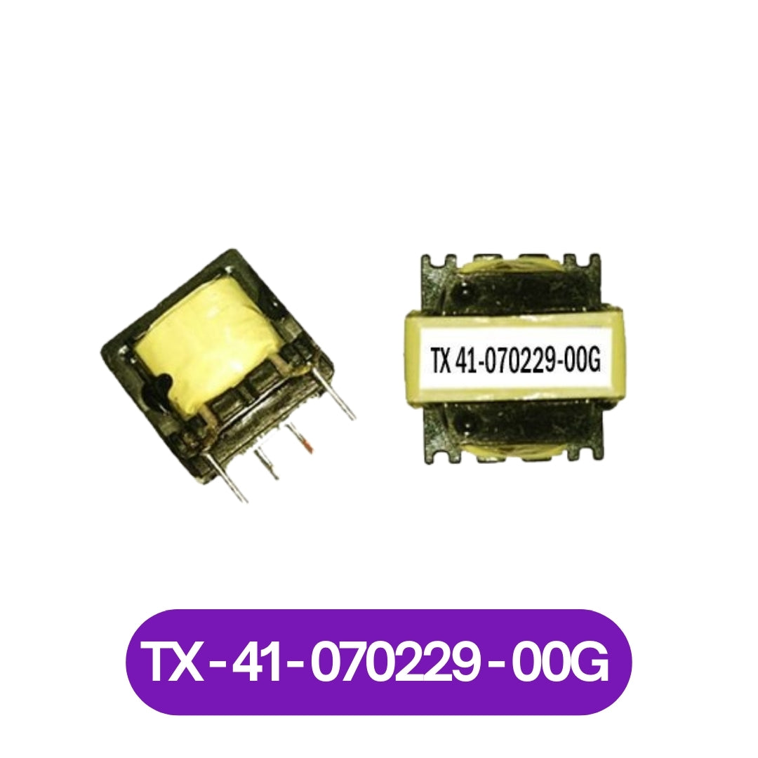 TX-41-070229-00G PCB power transformer pair with yellow tape windings for switch mode power supply